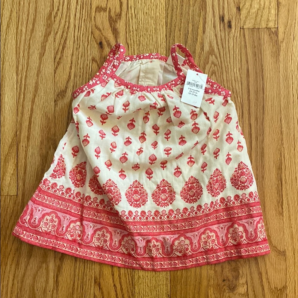 GAP Baby Dress in Red and Cream